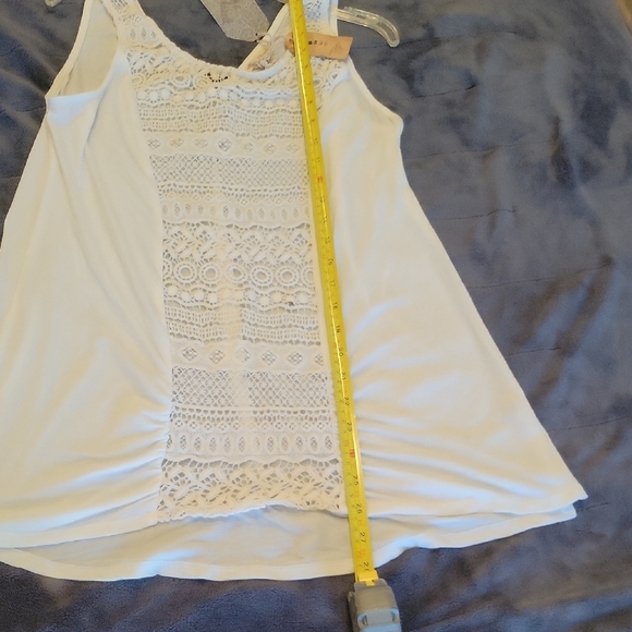 Hem & Thread White Lace Tank Top - Picture 5 of 8